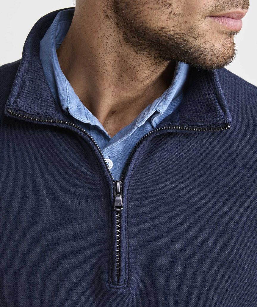 Coastline 1/4 Zip Nautical Navy