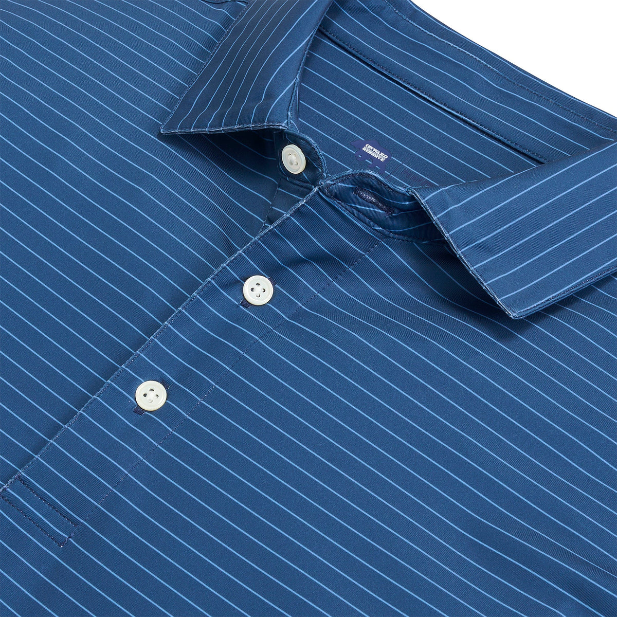 Atlantic Stripe Performance Polo Ensign Blue
