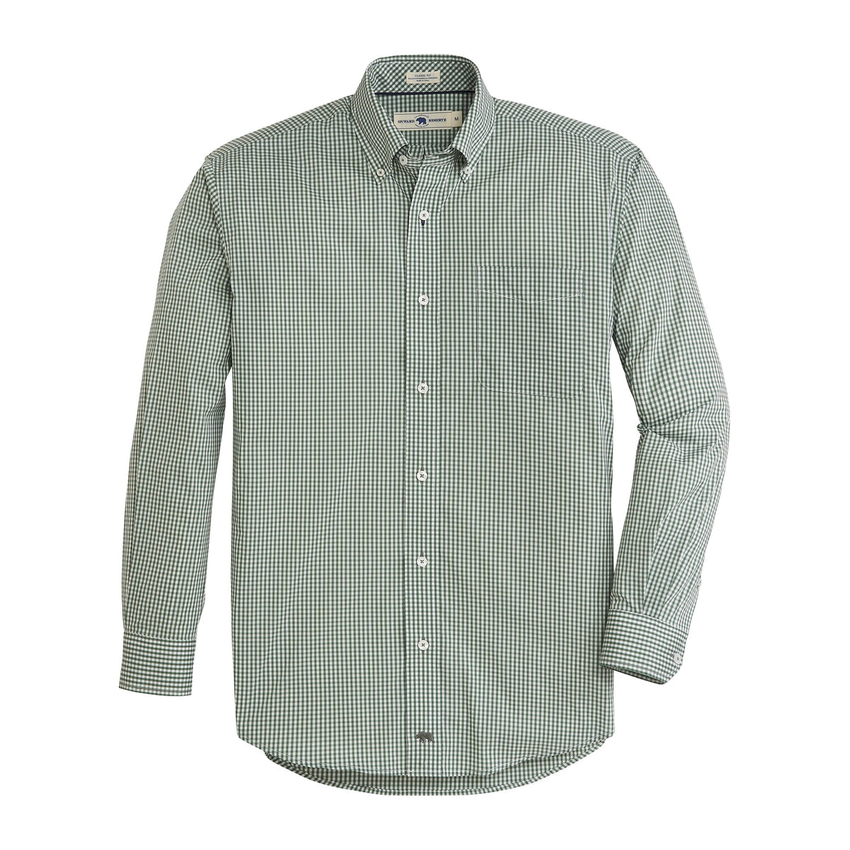 Montagu Classic Fit Quad Shirt Duck Green