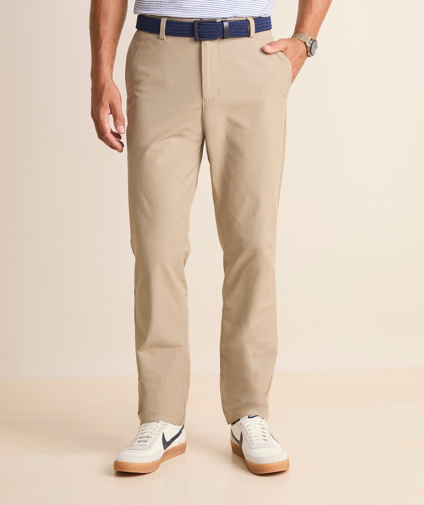 Straight Fit On The Go Perf Pant Khaki