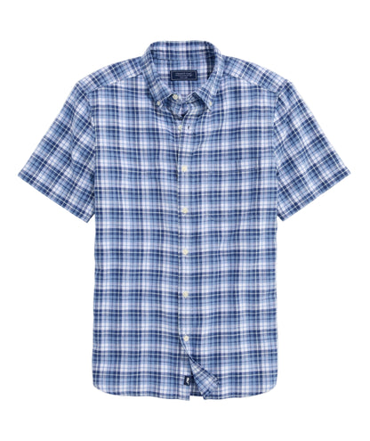Coskata Plaid Island Slub SS Shirt Coastline