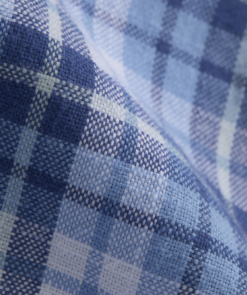 Coskata Plaid Island Slub SS Shirt Coastline