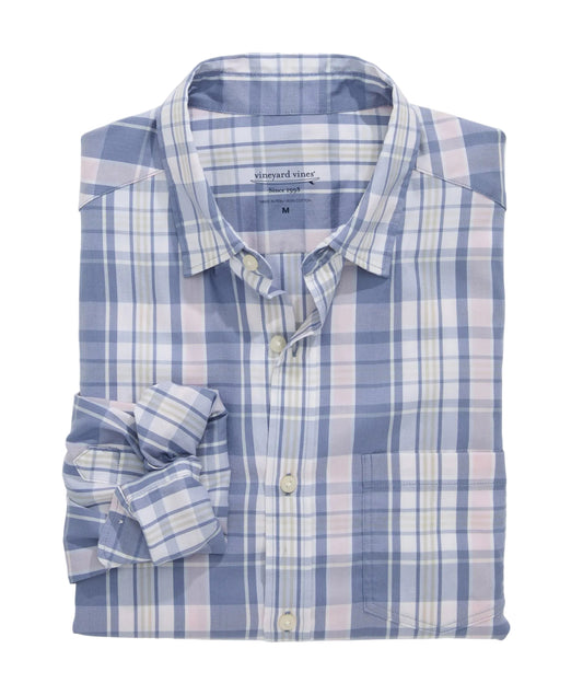 Beachcomber Plaid Perf Shirt Summer Evening
