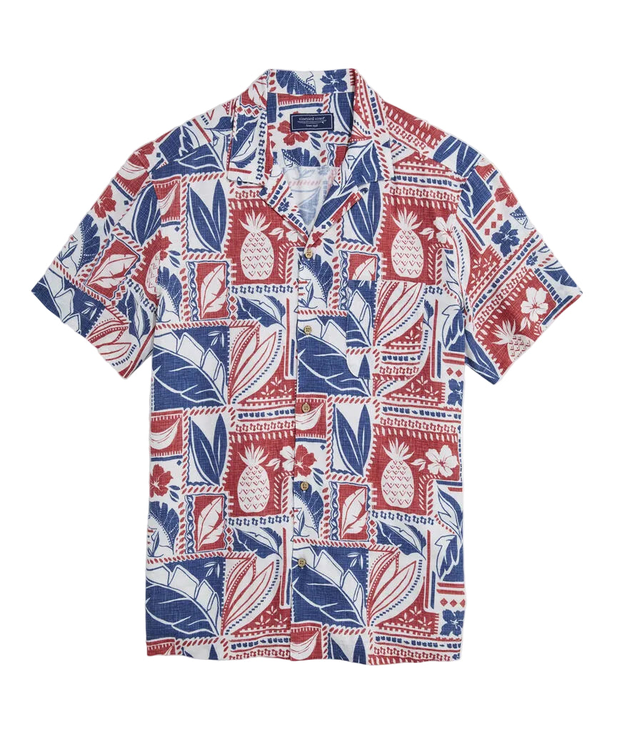 Waikiki Linen SS Cabana Shirt Island Multi