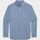 Audubon Plaid Perf Cotton Shirt Olive Dusk
