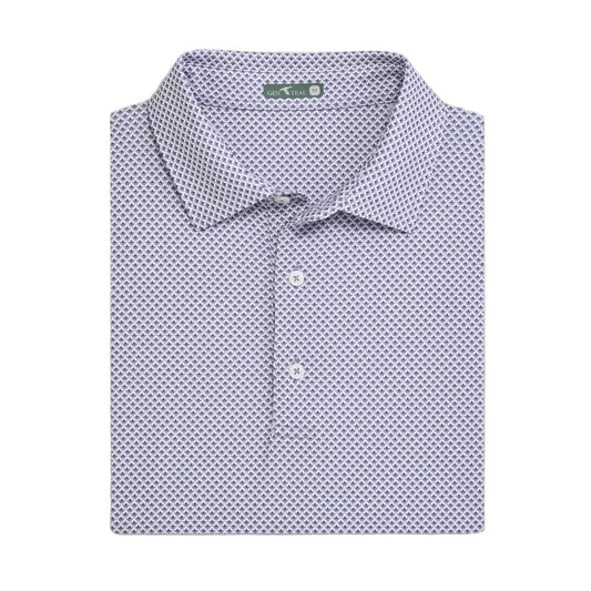 Prismatic Printed Polo Purple Ash