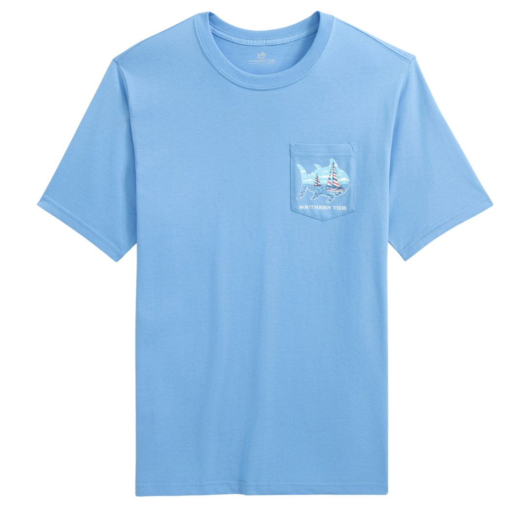 SailBoat SkipJack Fill SS T-Shirt Ocean Channel