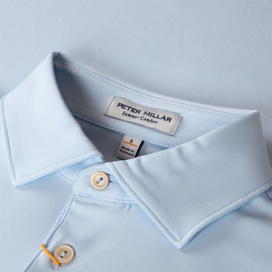 Solid Performance Jersey Polo Pale Blue