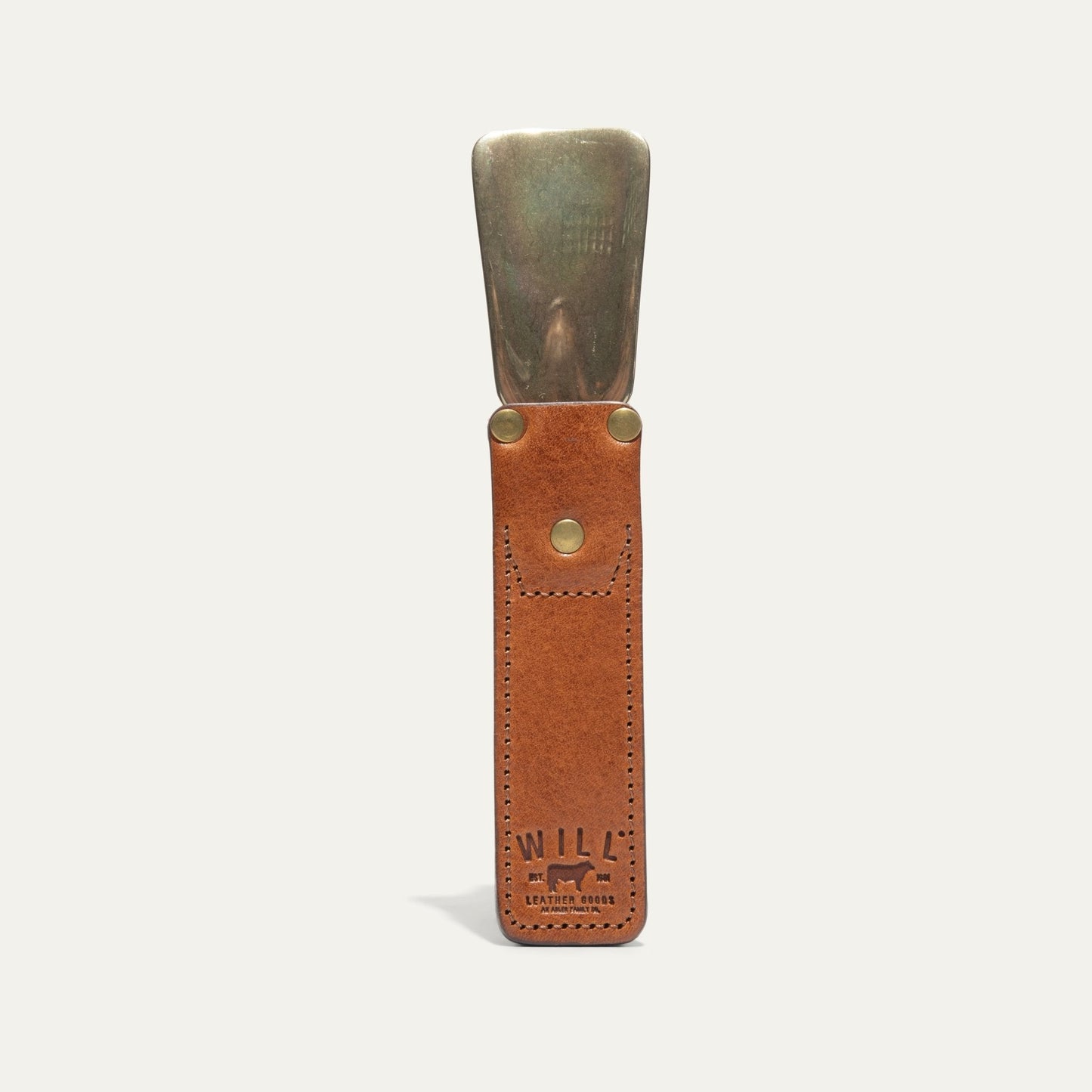 Leather Handle Shoe Horn Natural