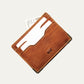 William Front Pocket Card Case Cognac