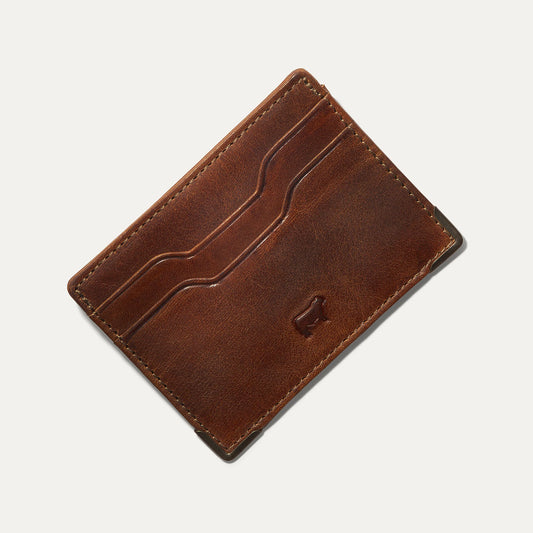 William Front Pocket Card Case Whiskey