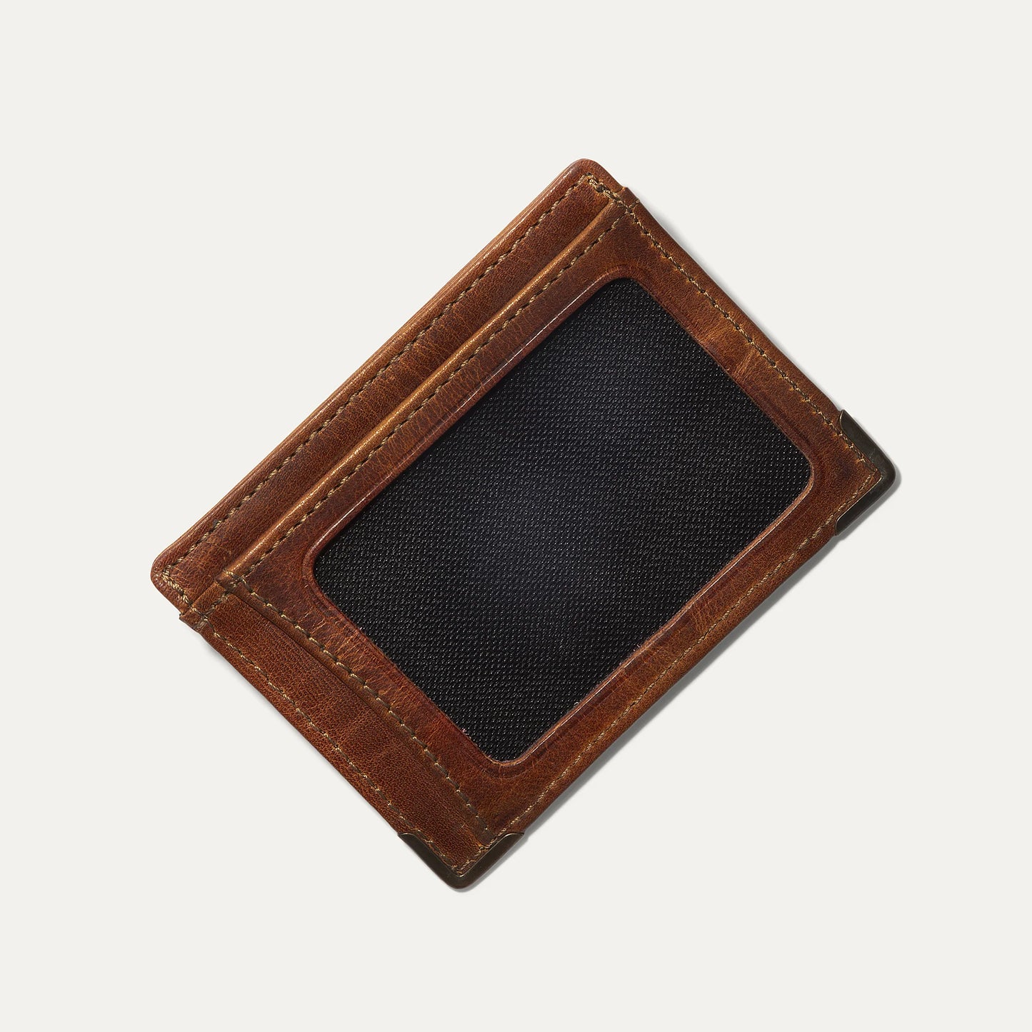 William Front Pocket Card Case Whiskey