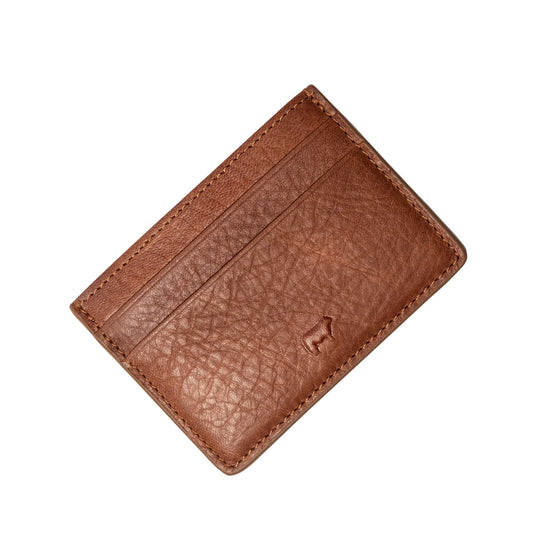 William Front Pocket Card Case Tan