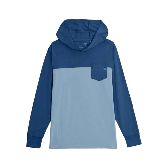 Youth Bamboo Shade Hoodie True Navy/Blue Fog