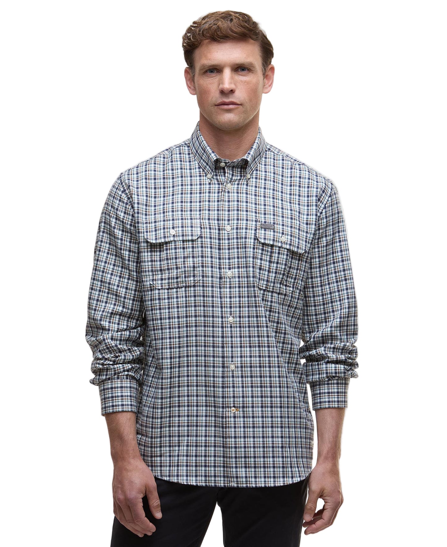 Panwell Thermo Weave Reg Fit Shirt Navy