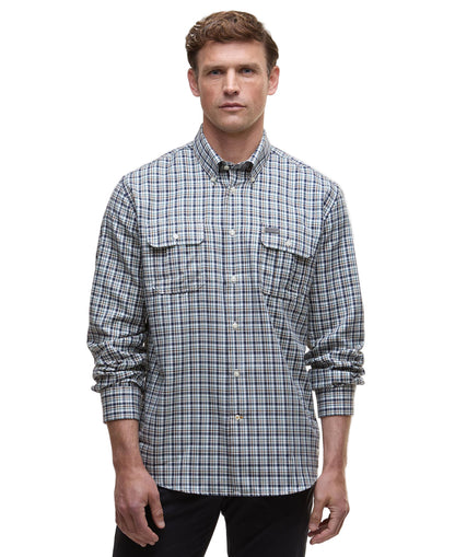 Panwell Thermo Weave Reg Fit Shirt Navy