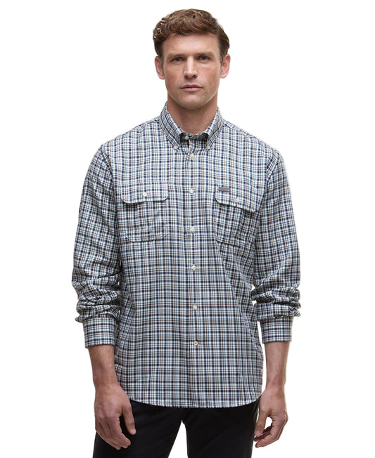 Panwell Thermo Weave Reg Fit Shirt Navy