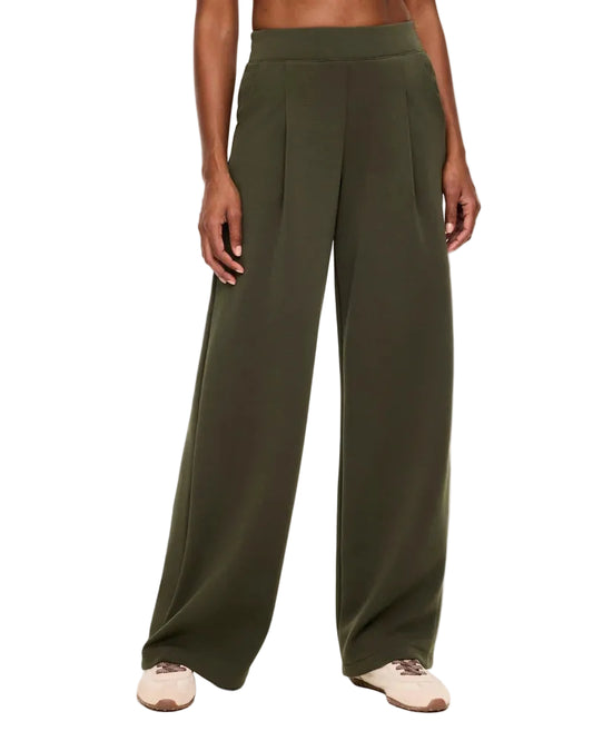 Ws AirEssentials Pleated Wide Leg Pant Monstera