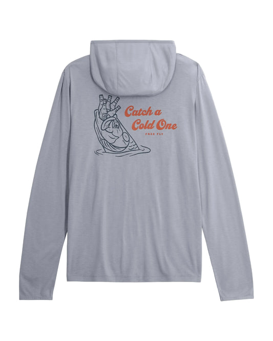 Catch A Cold One Lightweight Hoodie Aspen Grey