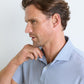 Albatross Diamond Cotton-Blend Piqué Polo Dusk Blue