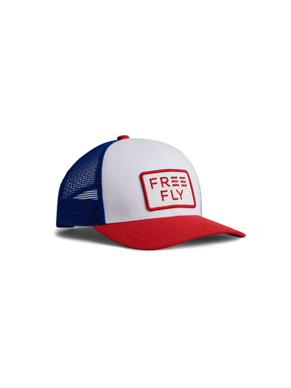 Youth Wave Trucker Hat Bright Red