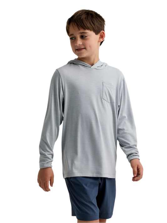 Youth Bamboo Shade Hoodie Hthr Aspen Grey