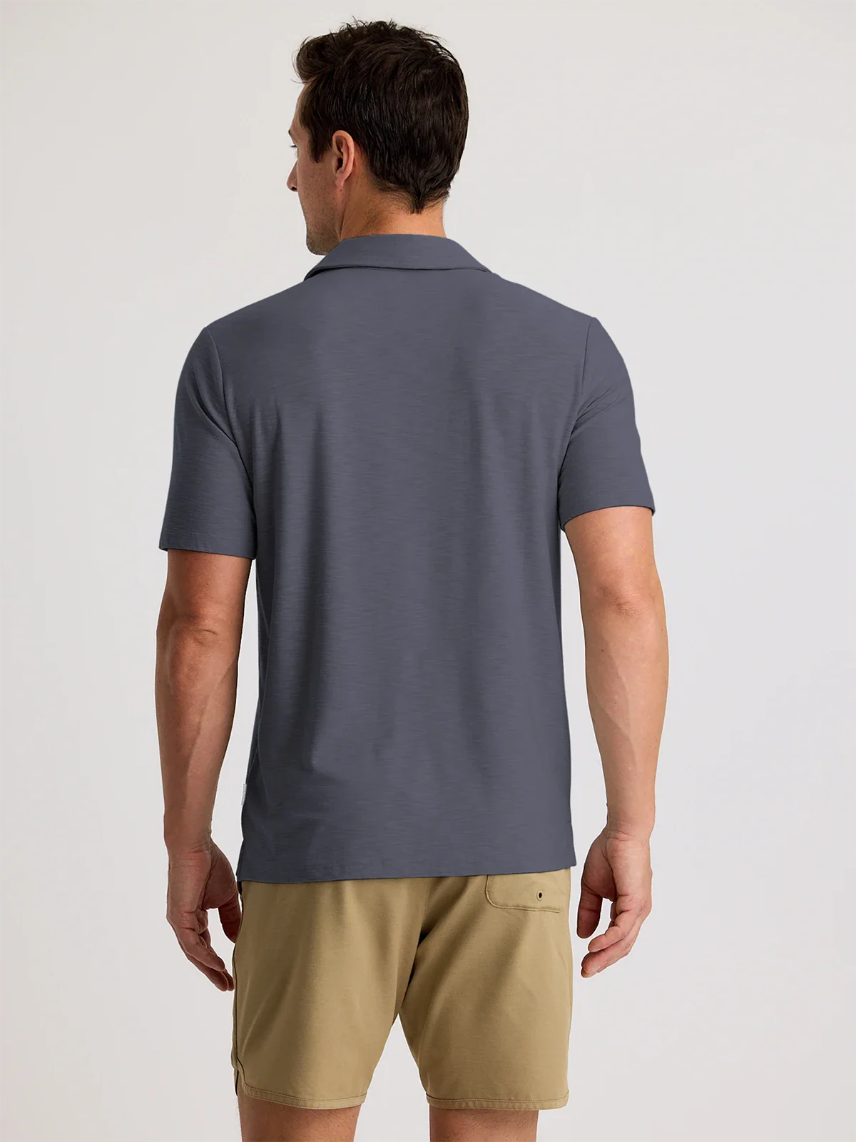 Bamboo Slub Polo II Storm Cloud