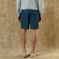 6" Sailport Print Swim Short Blue Horizon