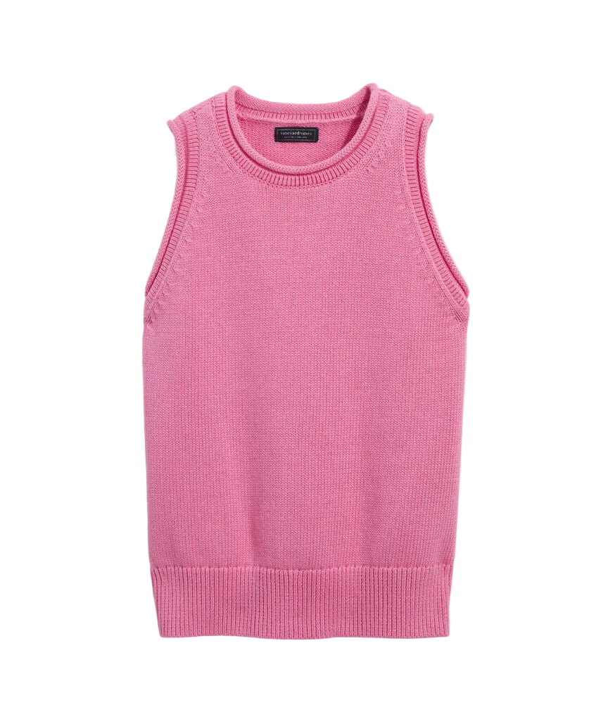 Ws Katie Cotton Sweater Tank Bahama Breeze
