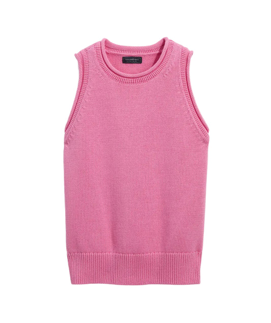 Ws Katie Cotton Sweater Tank Bahama Breeze