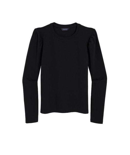 Ws Deluxe Puff Sleeve Top Jet Black