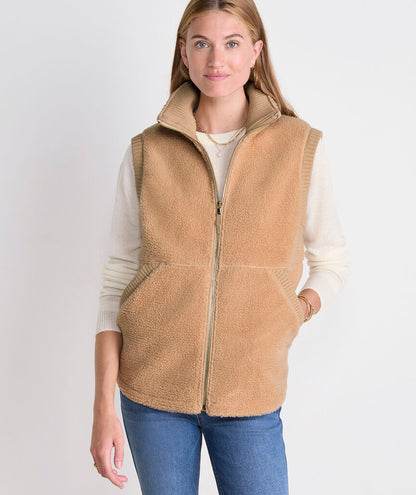 Ws Heritage Fleece Vest Cappuccino