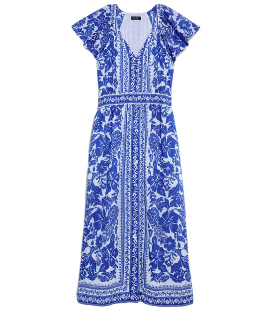 Ws Britt Midi Dress Scarf Print Wht