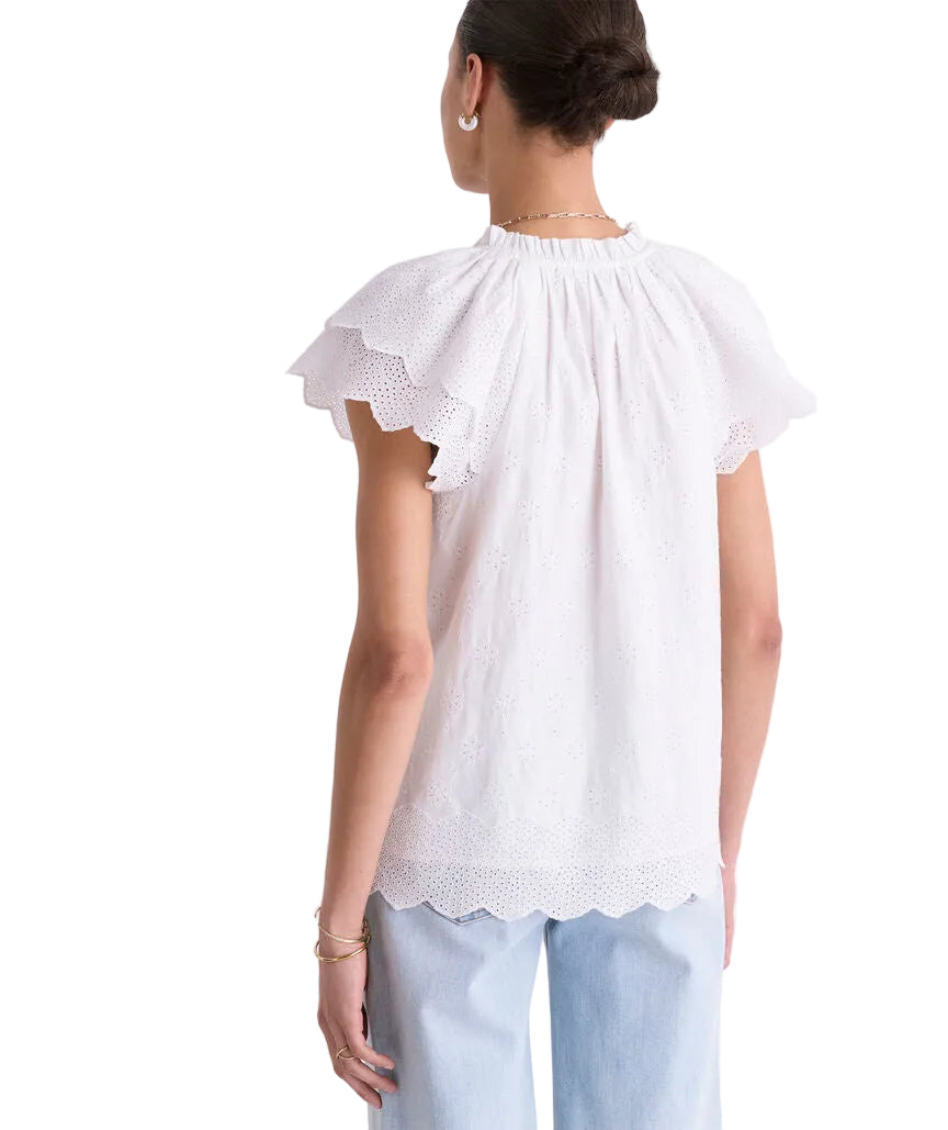Ws Adare Eyelet Top White Cap