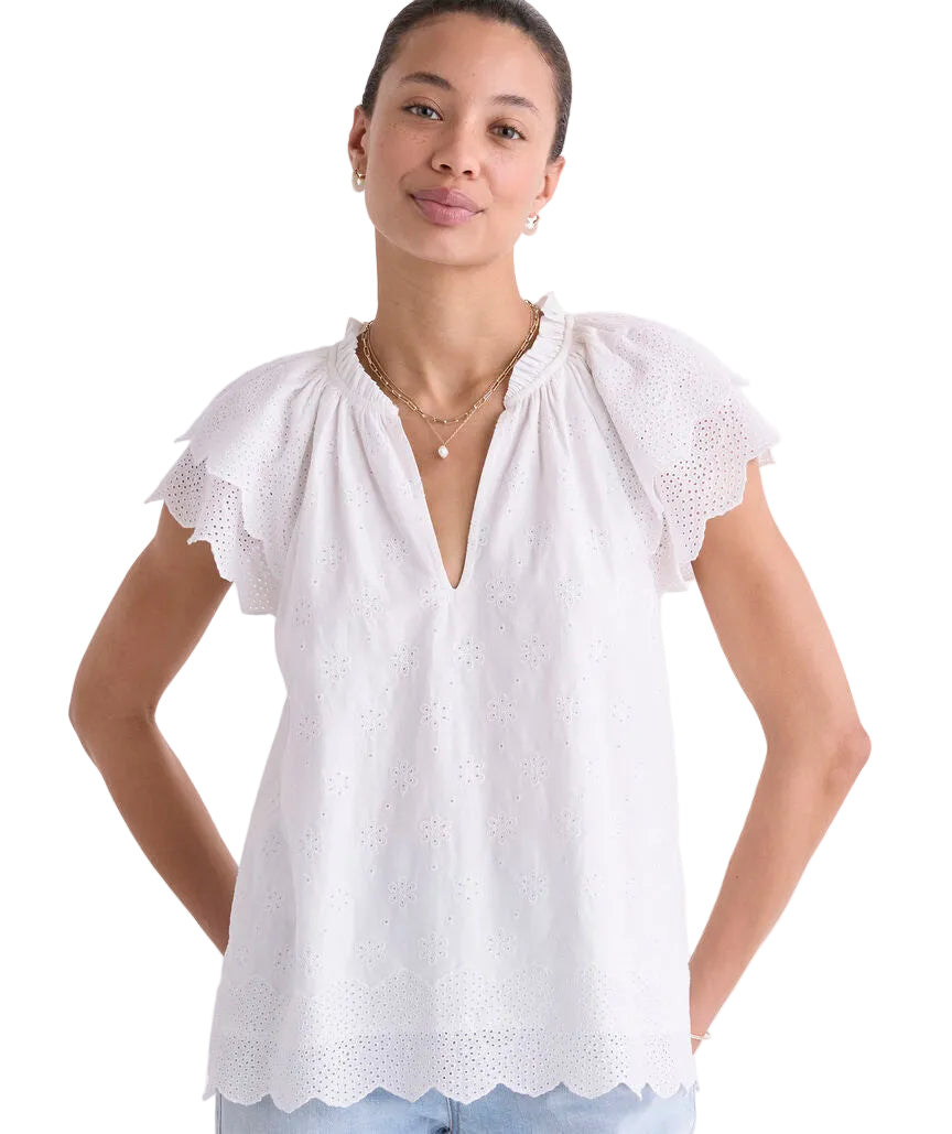 Ws Adare Eyelet Top White Cap