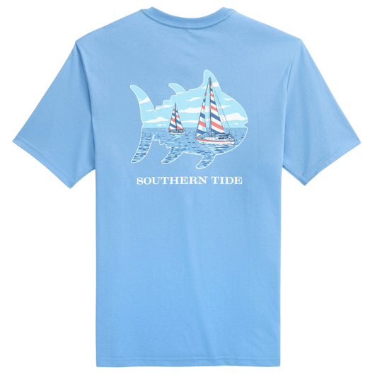 SailBoat SkipJack Fill SS T-Shirt Ocean Channel
