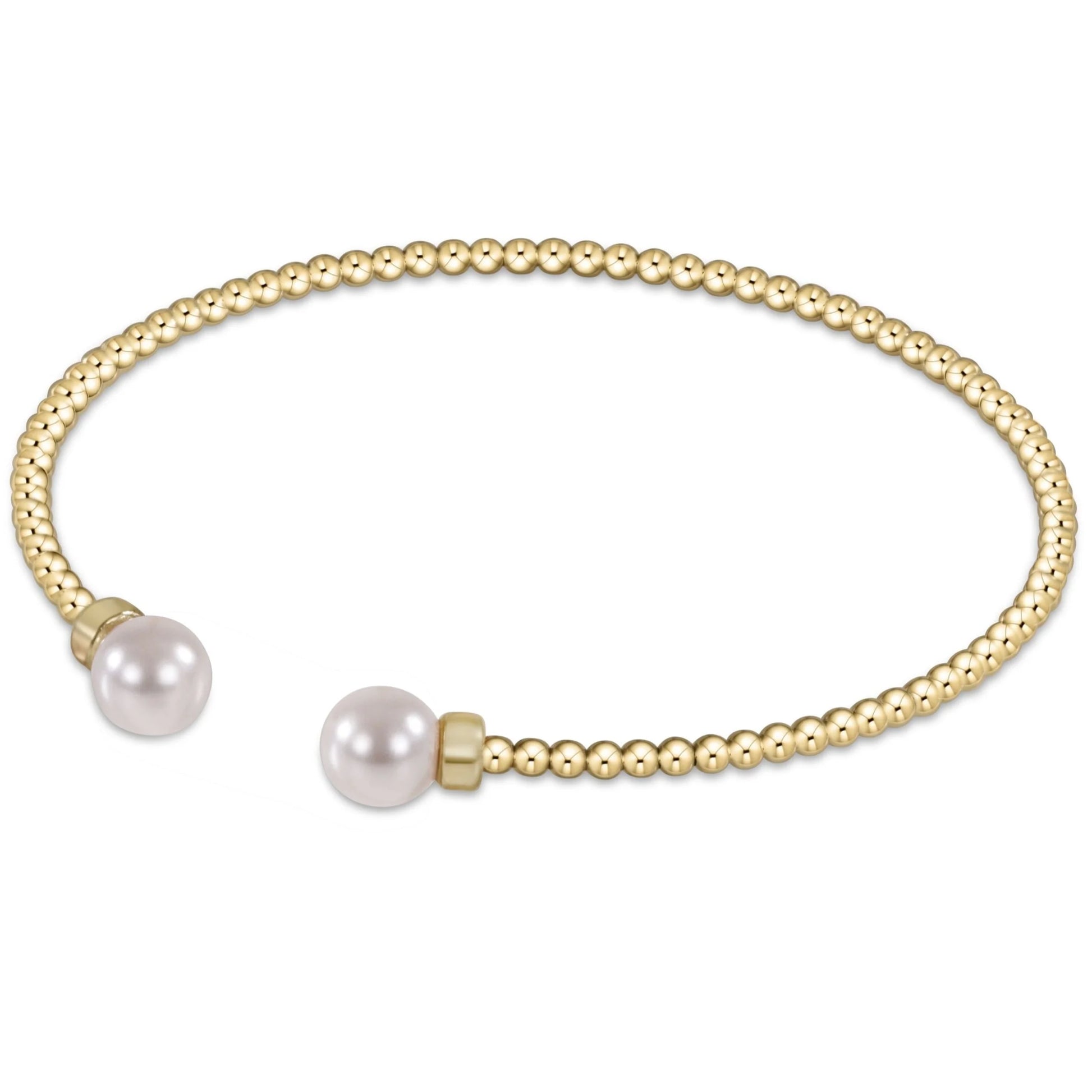 Classic Gold 2mm Bead Cuff - Beau Outfitters