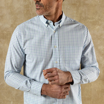 Ashland Plaid Twill Shirt Serenity Blue