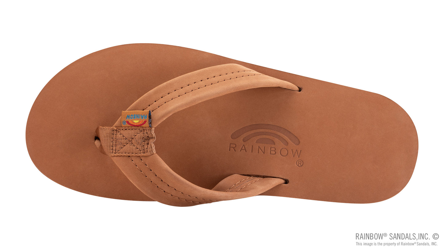 Premier Leather Double Layer Sandal Tan/Blue