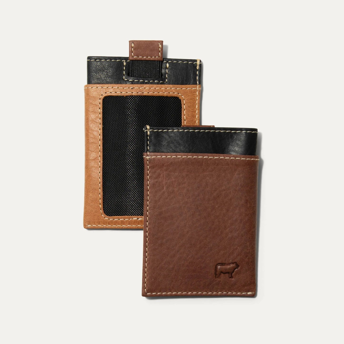Mondrian Card Ejector Cognac/Black/Tan