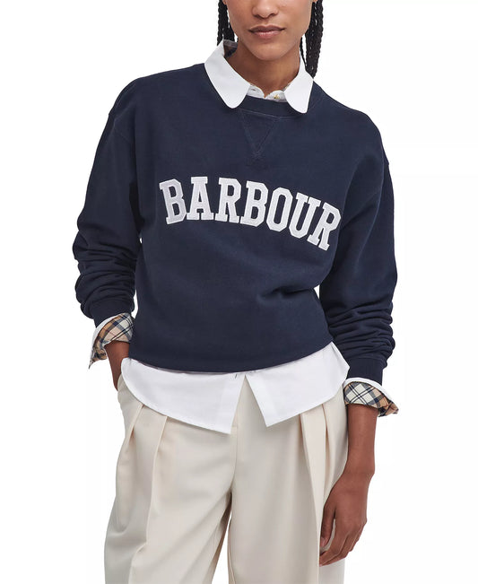 Ws Barbour Northumberland Sweatshirt Navy/Cloud