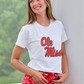 Ws The Mascot Beaded Tee Ole Miss