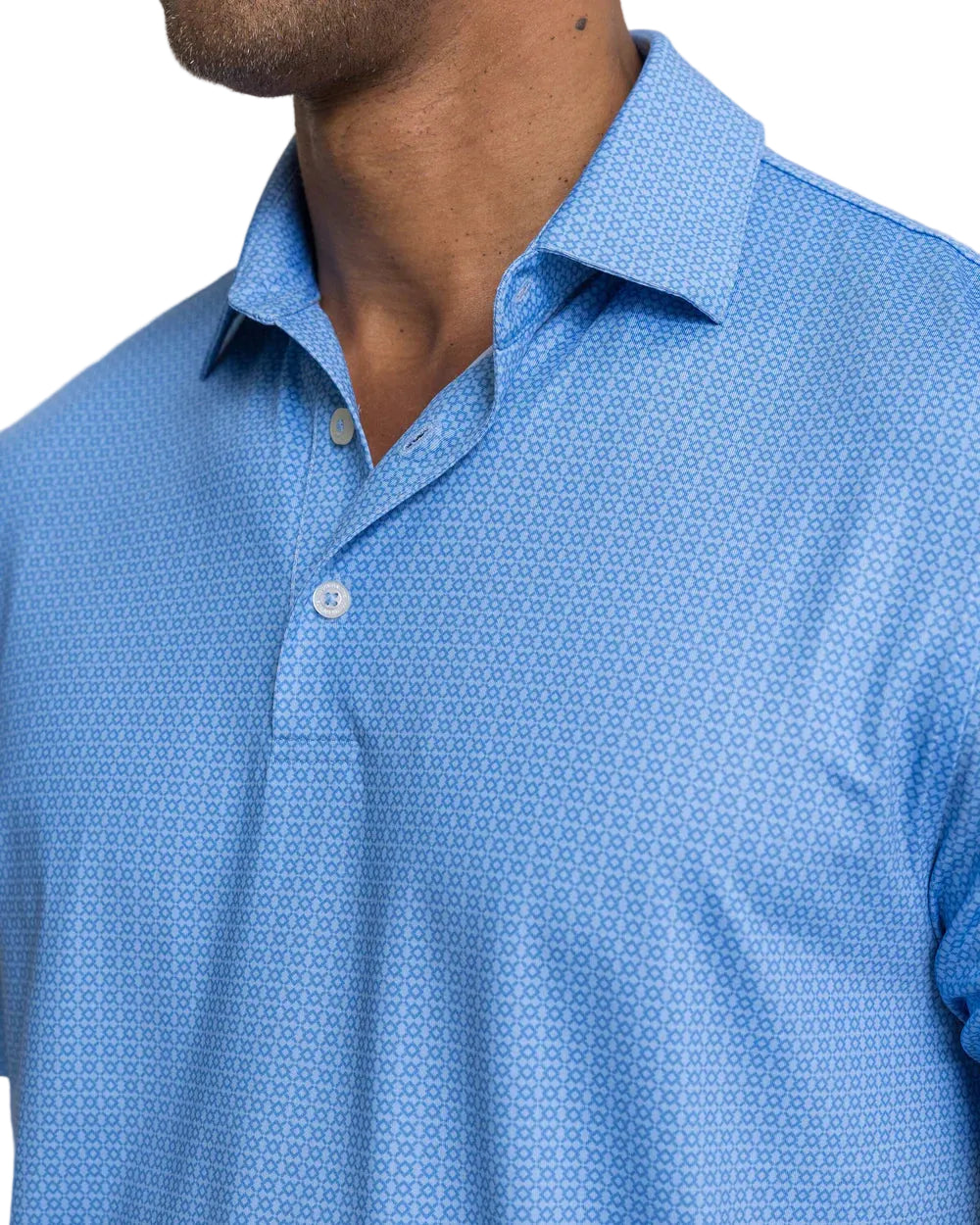 Seaside Geo Driver Polo Blue Stream