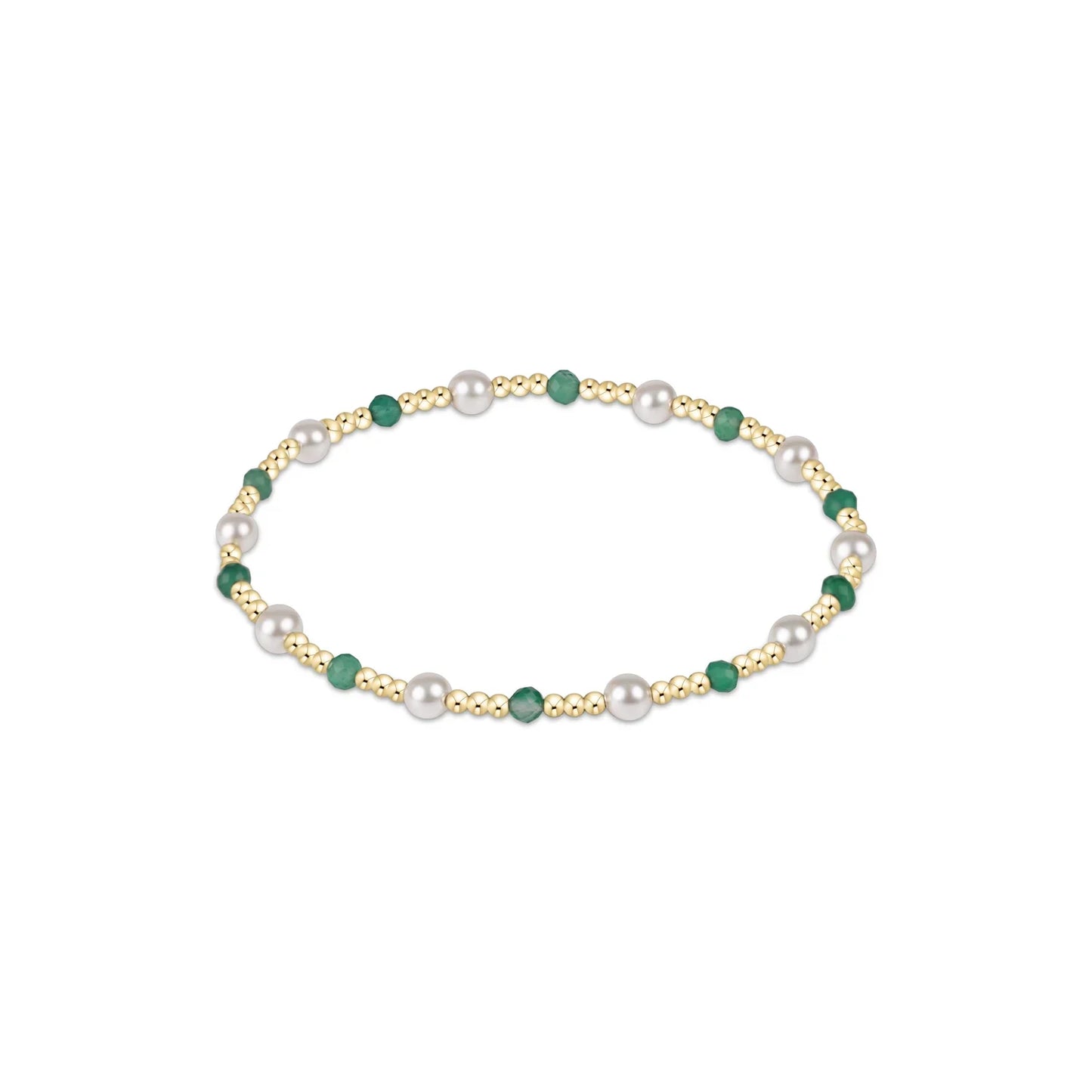 FW25 Gemstone Pearl Sincerity Pattern 4mm Bead Bracelet