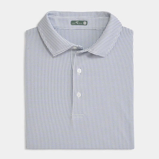 Jacquard Polo Navy
