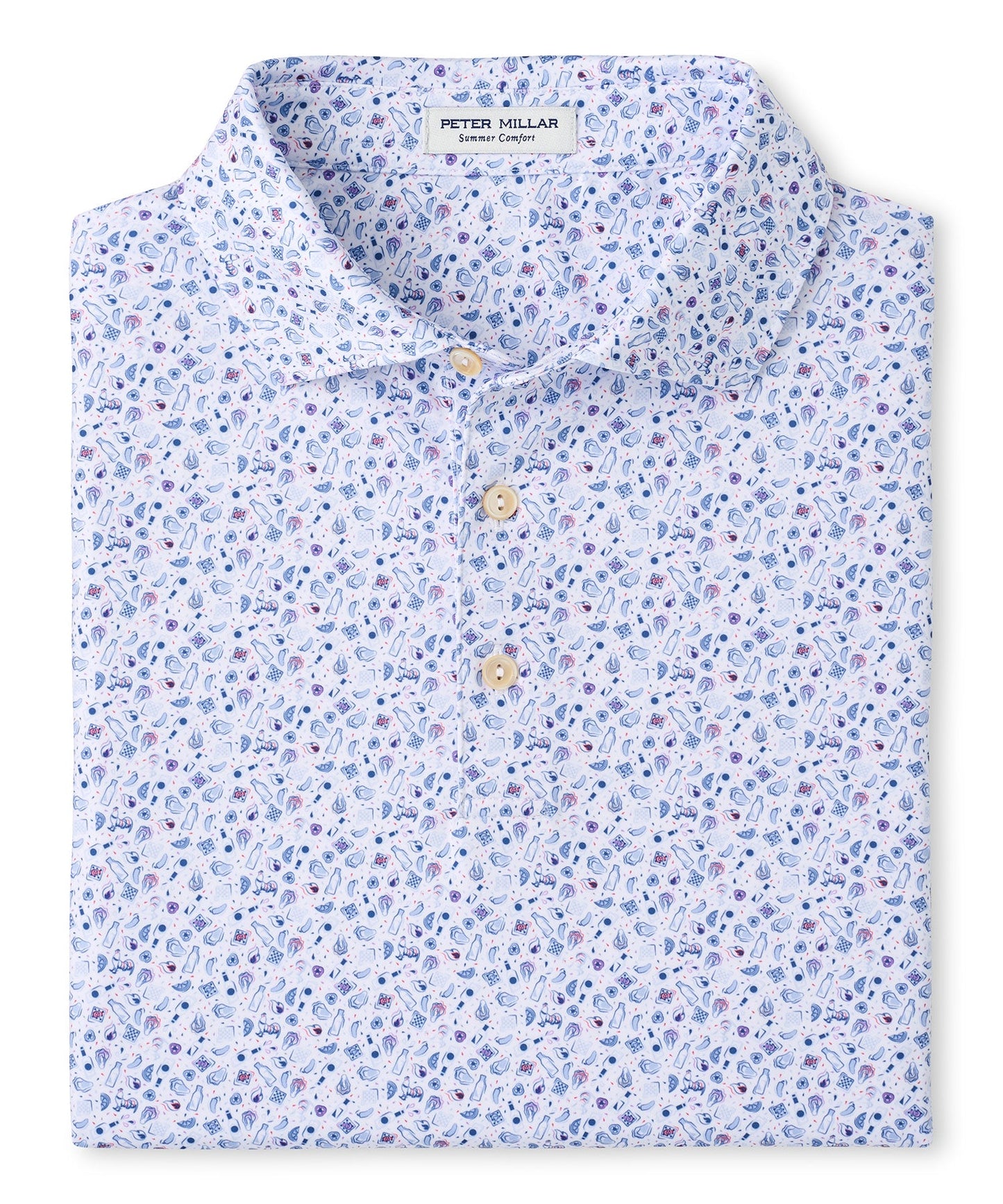 Oyster Roast Jersey Polo White