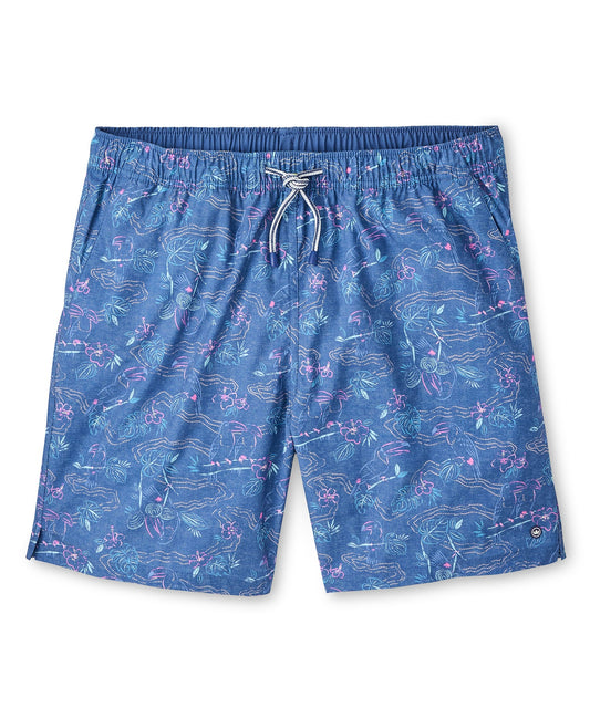 8" Rainforest Swim Trunk Windsor Blue