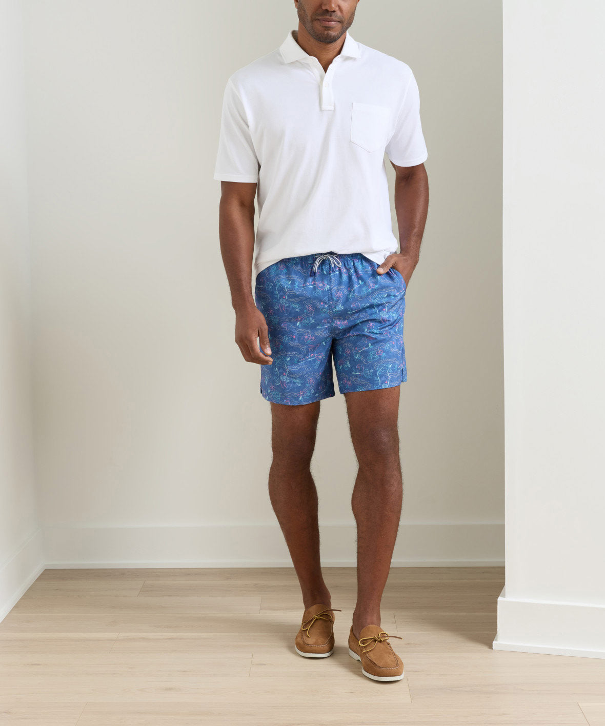 8" Rainforest Swim Trunk Windsor Blue