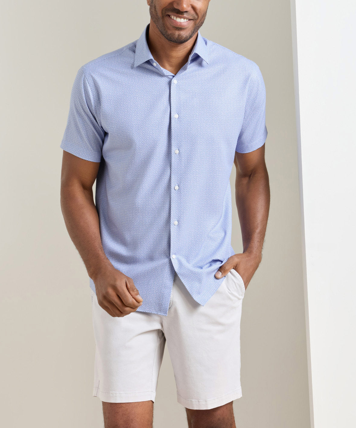 Patton Poplin SS Shirt Cottage Blue