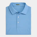 Rope Work Printed Perf Polo Aqua